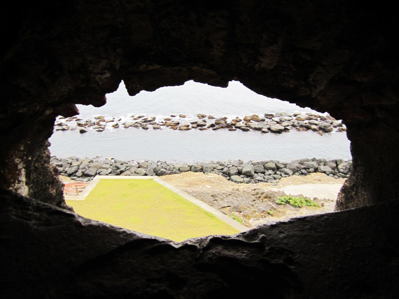 Peek through a fort window