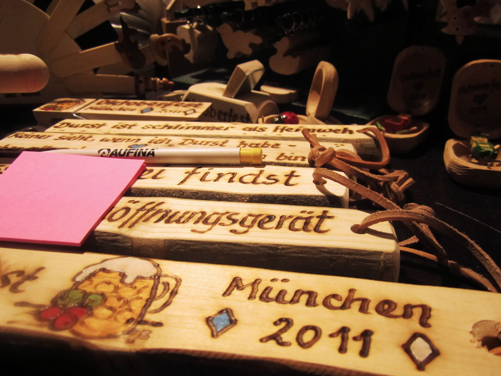 Trinkets at a christmas market