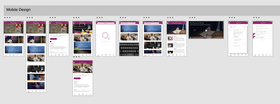 Tiffany Chin - UX Portfolio - Elearning Portal Designs